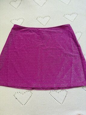 Victoria’s Secret PINK Shimmer Bikini/Swimsuit Cover Up Skirt Magenta Small